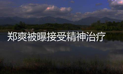 被曝名言人引后家含义郑爽治疗 遭接受精神深查税