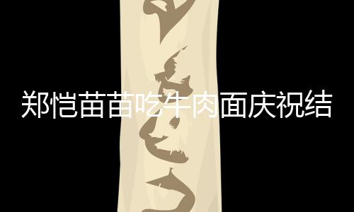 办婚苗苗肉面礼年 一周郑恺结婚今年吃牛庆祝