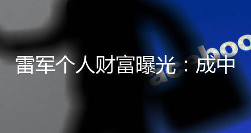 曝光雷军中国增长最多家个人财富成财富企业
